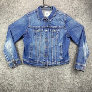 Old Navy Denim Jacket Women's Size L Jean Jacket Long Sleeve Casual‎ Blue